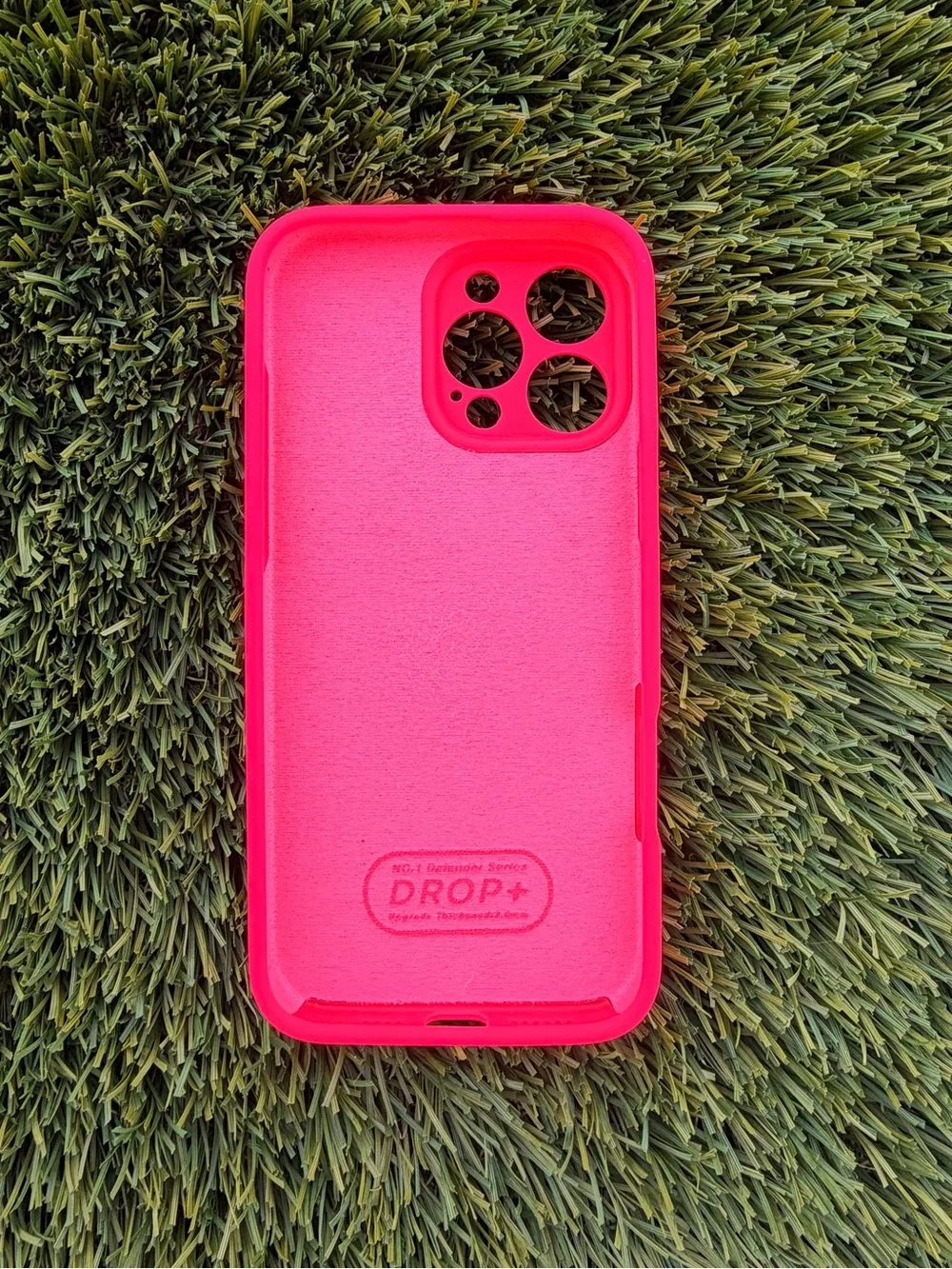 Vibrant Pink Silicone Phone Case with Camera Protection